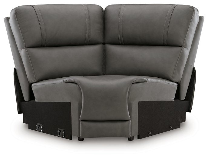 5Z - Pittson Power Reclining Sectional - Discount Furniture World (Burlington,NC)