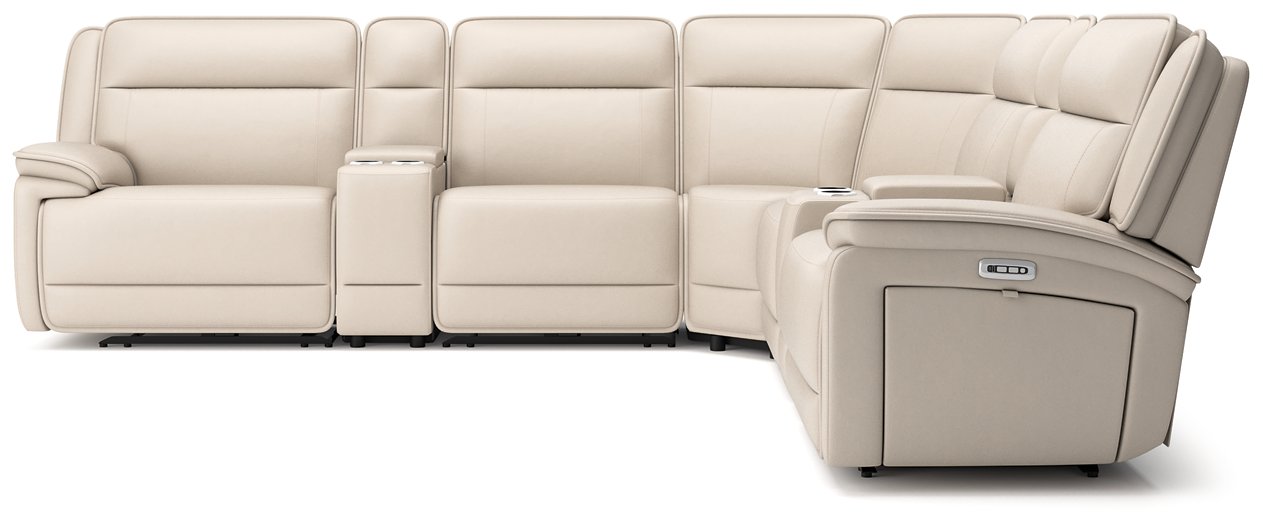 Double Deal Reclining Sectional with 2 Consoles - Discount Furniture World (Burlington,NC)