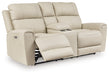Dahlmoore Power Reclining Loveseat with Console - Discount Furniture World (Burlington,NC)