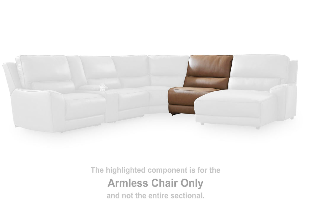 DeepWakes Reclining Sectional with Storage Console - Discount Furniture World (Burlington,NC)