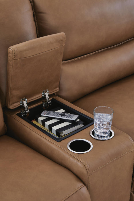 DeepWakes Power Reclining Sectional with Chaise - Discount Furniture World (Burlington,NC)