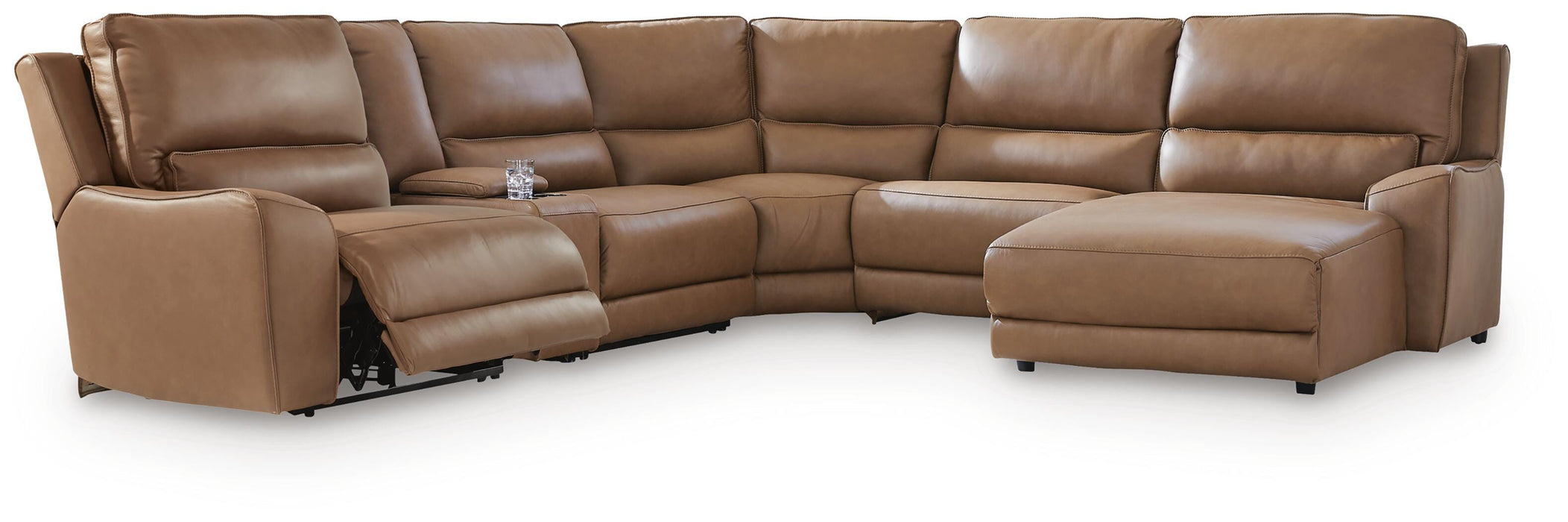 DeepWakes Power Reclining Sectional with Chaise - Discount Furniture World (Burlington,NC)