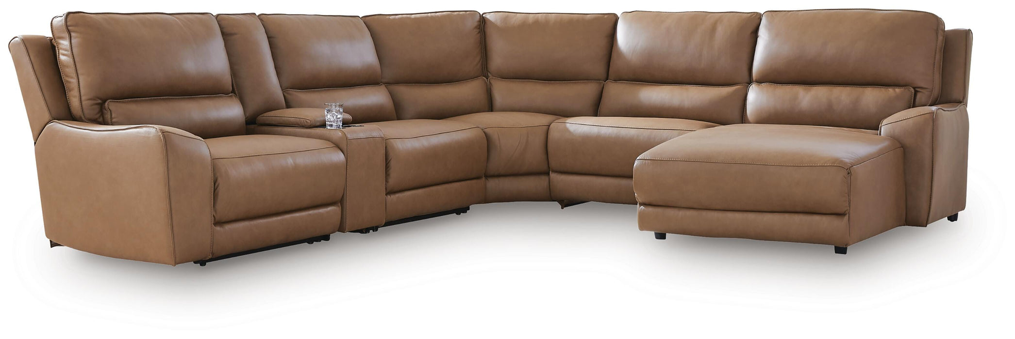 DeepWakes Power Reclining Sectional with Chaise - Discount Furniture World (Burlington,NC)