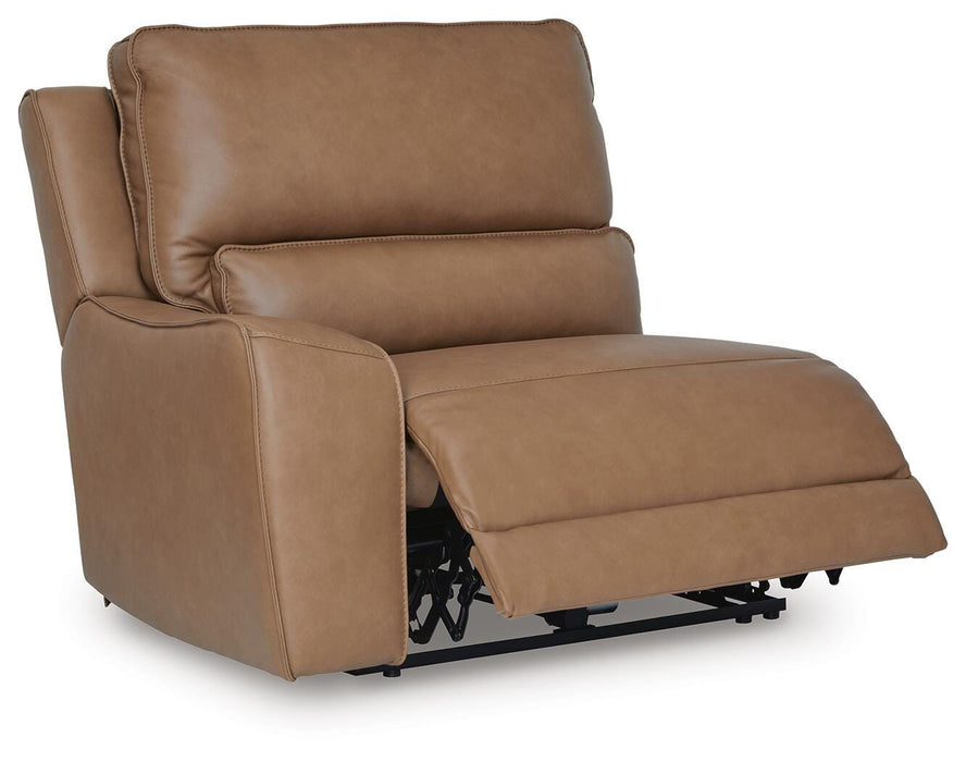 DeepWakes Reclining Sectional with Storage Console - Discount Furniture World (Burlington,NC)