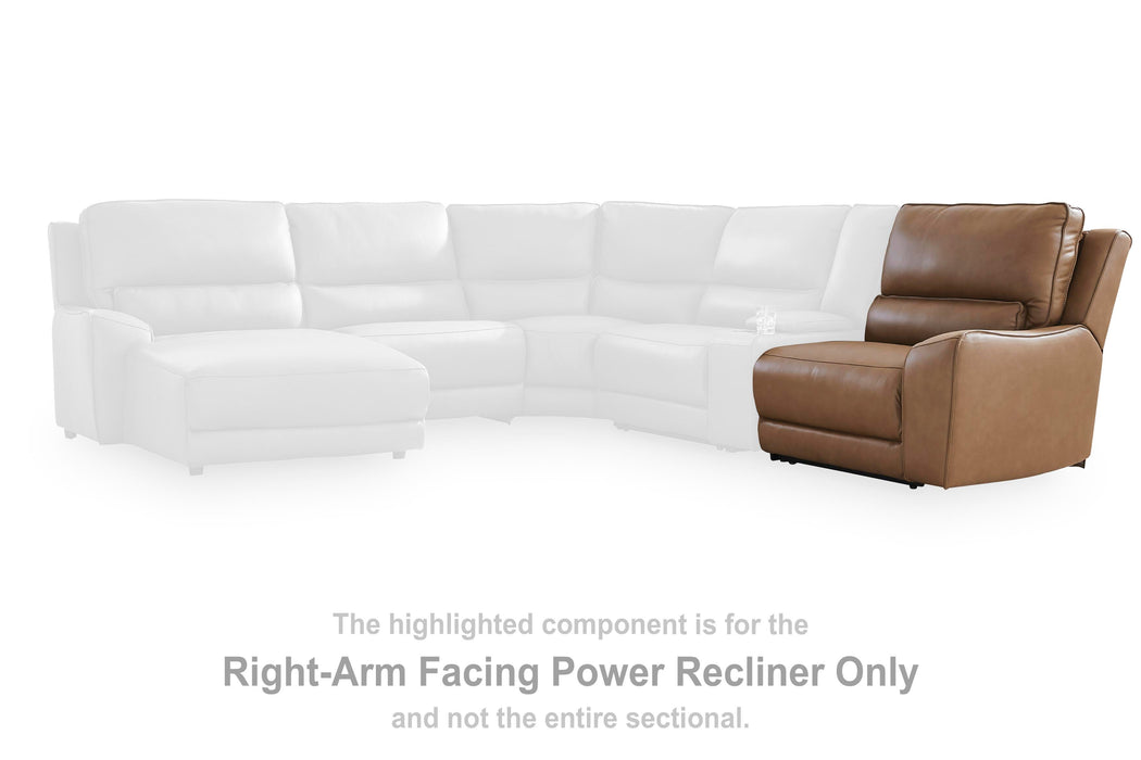 DeepWakes Reclining Sectional with Storage Console - Discount Furniture World (Burlington,NC)