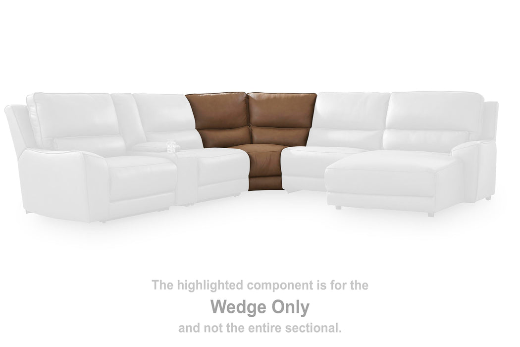 DeepWakes Reclining Sectional with Storage Console - Discount Furniture World (Burlington,NC)
