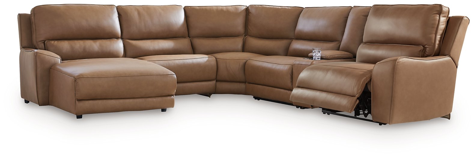 DeepWakes Power Reclining Sectional with Chaise - Discount Furniture World (Burlington,NC)