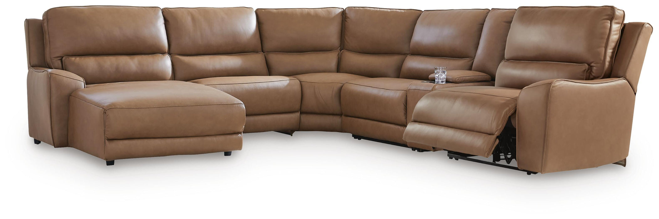 DeepWakes Power Reclining Sectional with Chaise - Discount Furniture World (Burlington,NC)