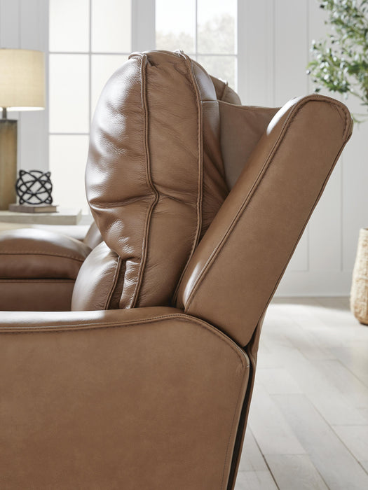 DeepWakes Power Reclining Loveseat with Console - Discount Furniture World (Burlington,NC)