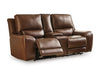 DeepWakes Power Reclining Loveseat with Console - Discount Furniture World (Burlington,NC)