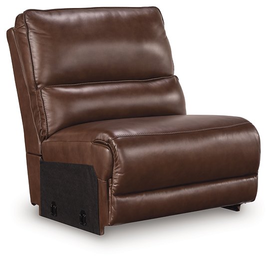 DeepWakes Reclining Sectional with Storage Console - Discount Furniture World (Burlington,NC)