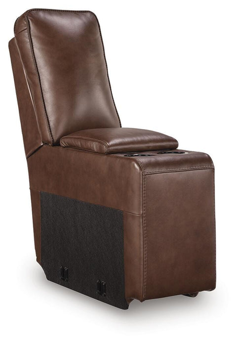 DeepWakes Reclining Sectional with Storage Console - Discount Furniture World (Burlington,NC)