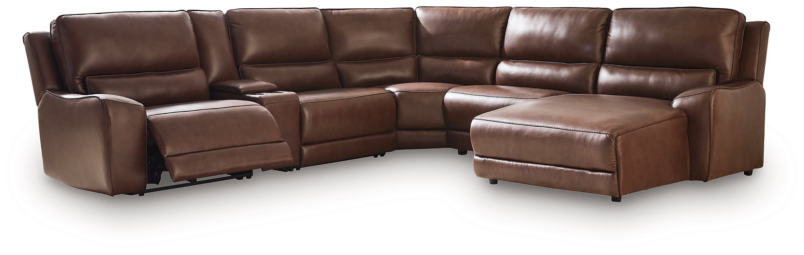 DeepWakes Power Reclining Sectional with Chaise - Discount Furniture World (Burlington,NC)