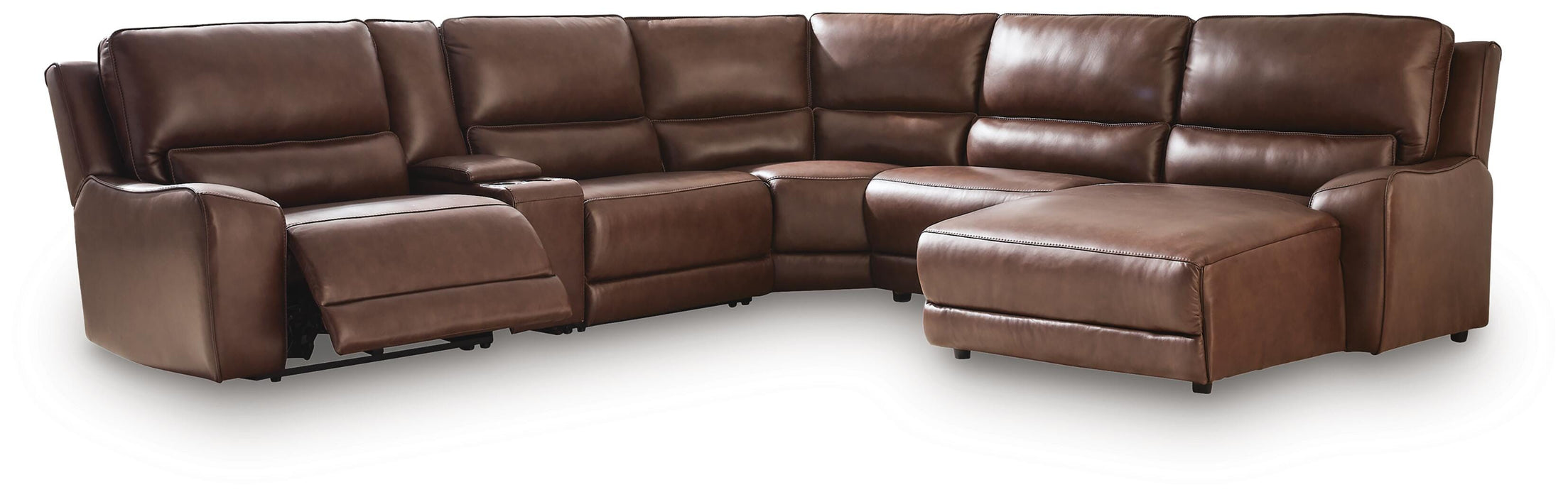 DeepWakes Power Reclining Sectional with Chaise - Discount Furniture World (Burlington,NC)