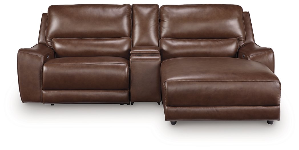 DeepWakes Power Reclining Sectional with Chaise - Discount Furniture World (Burlington,NC)
