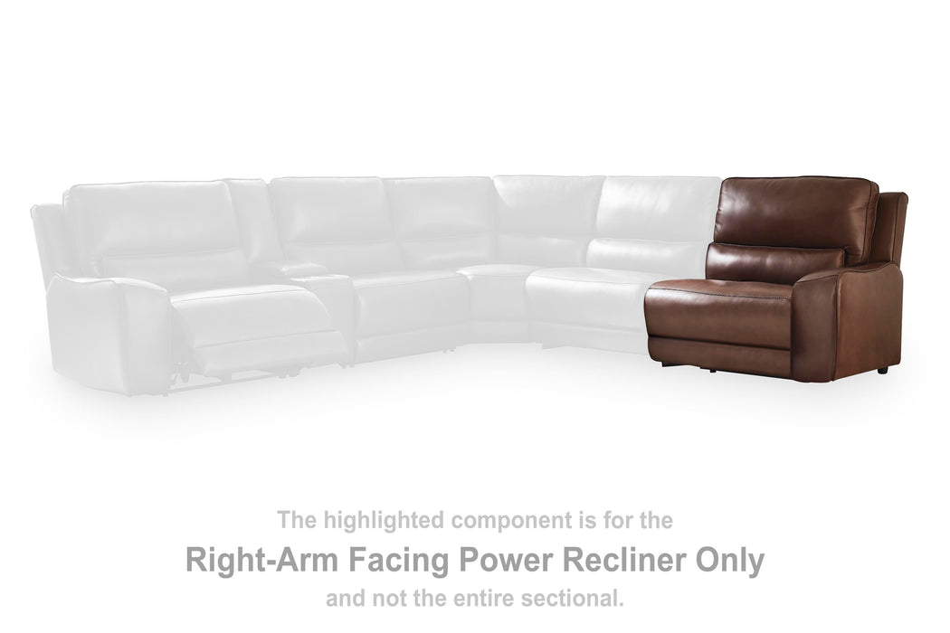 DeepWakes Power Reclining Sectional with Chaise - Discount Furniture World (Burlington,NC)