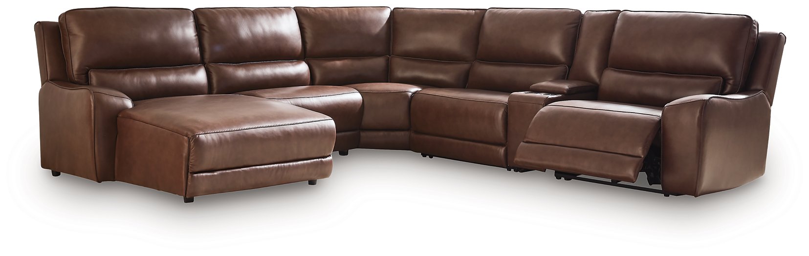 DeepWakes Power Reclining Sectional with Chaise - Discount Furniture World (Burlington,NC)