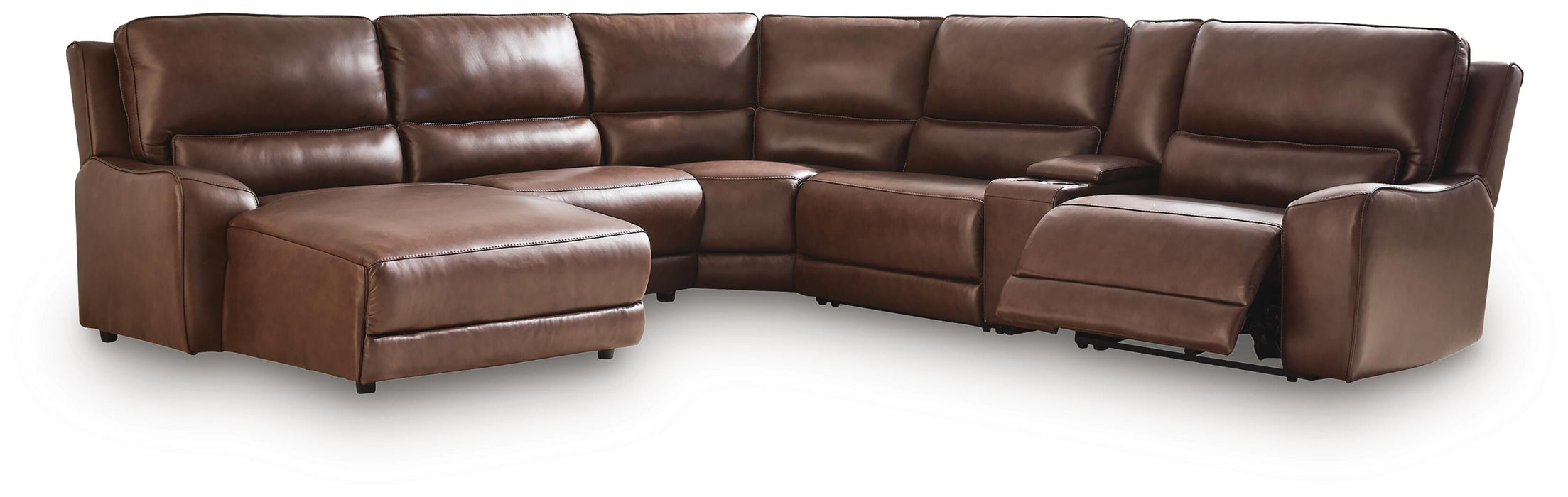 DeepWakes Power Reclining Sectional with Chaise - Discount Furniture World (Burlington,NC)