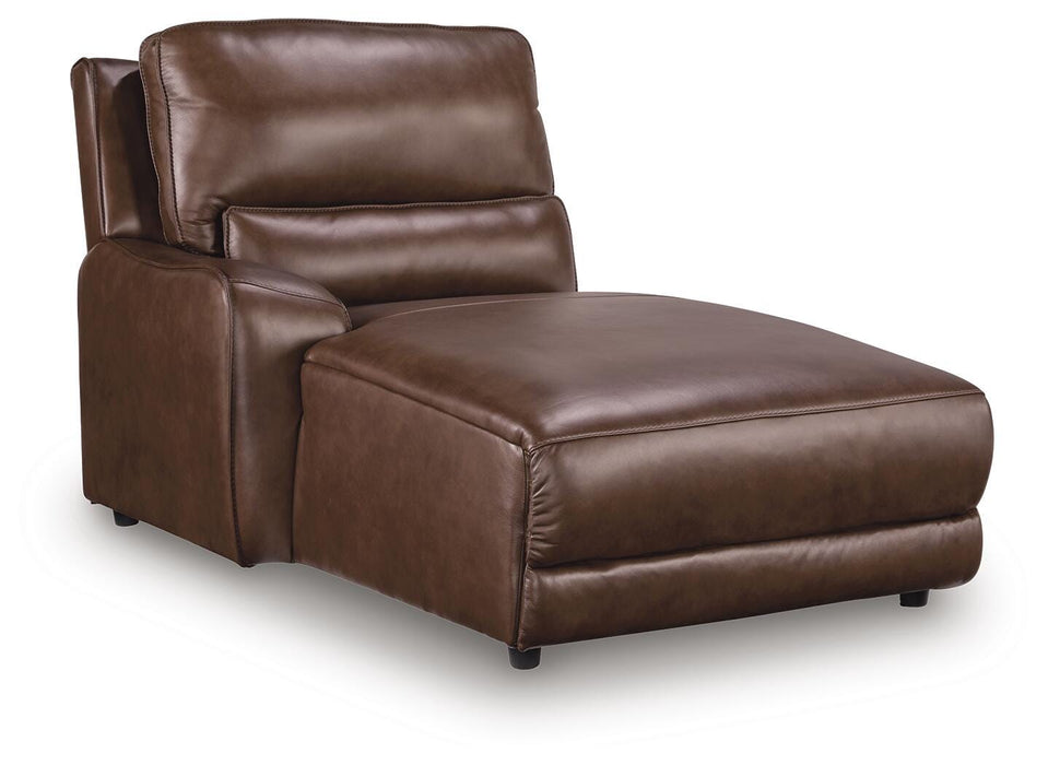 DeepWakes Power Reclining Sectional with Chaise - Discount Furniture World (Burlington,NC)