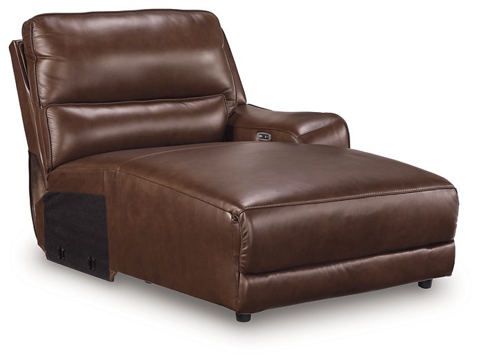 DeepWakes Power Reclining Sectional with Chaise - Discount Furniture World (Burlington,NC)