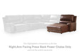 DeepWakes Power Reclining Sectional with Chaise - Discount Furniture World (Burlington,NC)
