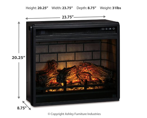 Entertainment Accessories Electric Infrared Fireplace Insert - Discount Furniture World (Burlington,NC)