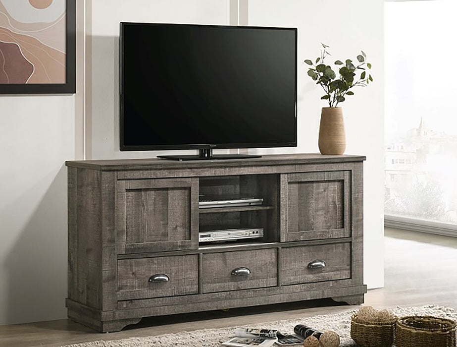 Crown Mark Furniture Coralee 3 Drawer TV Stand in Gray image