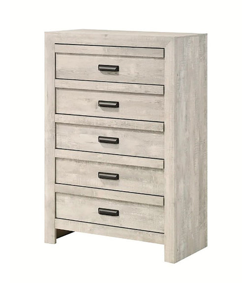 Crown Mark Furniture Valor 5 Drawer Chest in Gray image