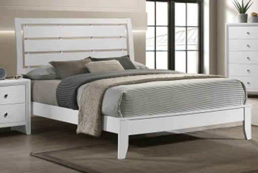 Crown Mark Furniture Evan Full Panel Bed in White image