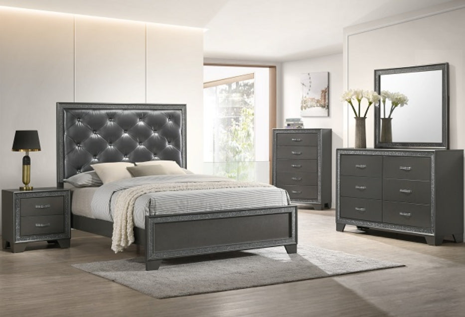 Crown Mark Furniture Kaia Chest in Dark Gray