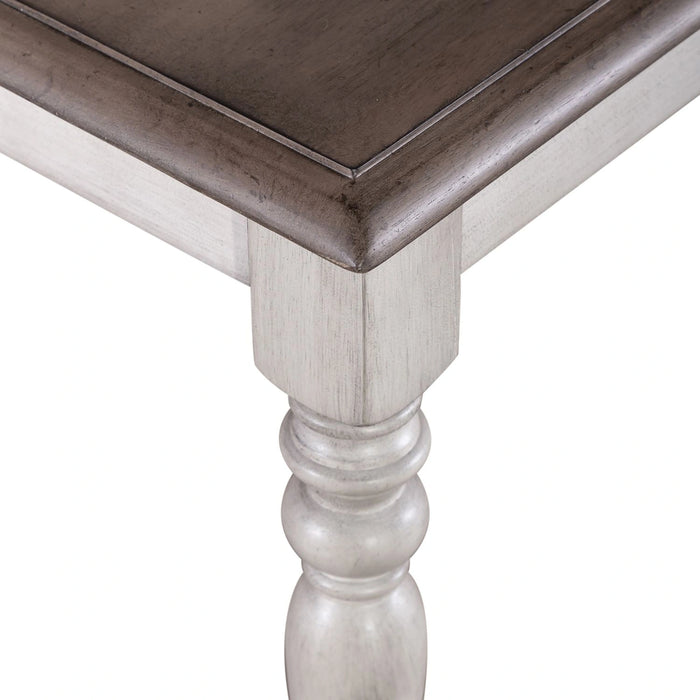 Ocean Isle Bench (RTA) in Antique White with Weathered Pine image