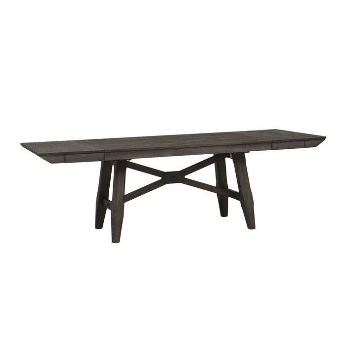 Double Bridge Optional 6 Piece Trestle Table Set image
