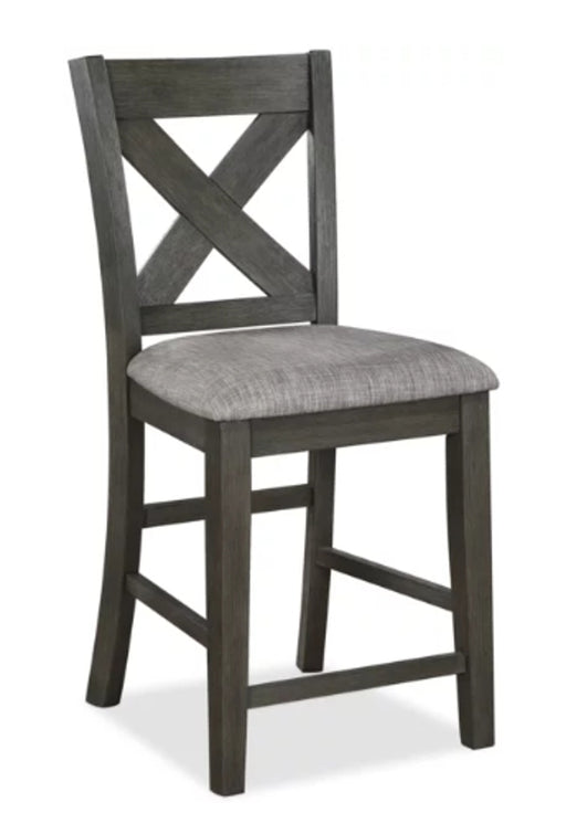 Crown Mark Furniture Rufus Counter Height Chair in Dark Gray (Set of 2) image
