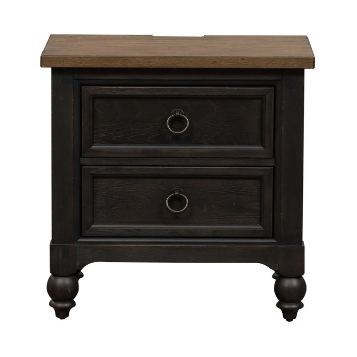 Americana Farmhouse 2 Drawer Nightstand in Black image