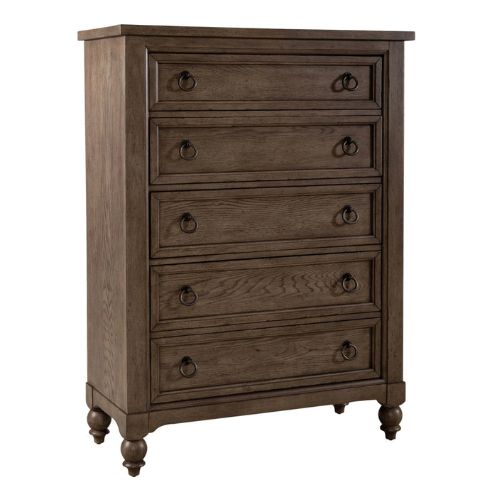 Americana Farmhouse Sleigh Bed, Dresser & Mirror, Chest, N/S image