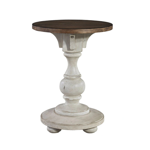 Morgan Creek Chair Side Table in Antique White image