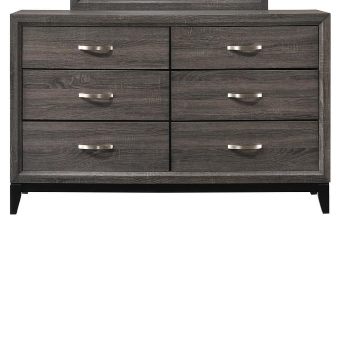 Crown Mark Akerson 6 Drawer Dresser in Grey image