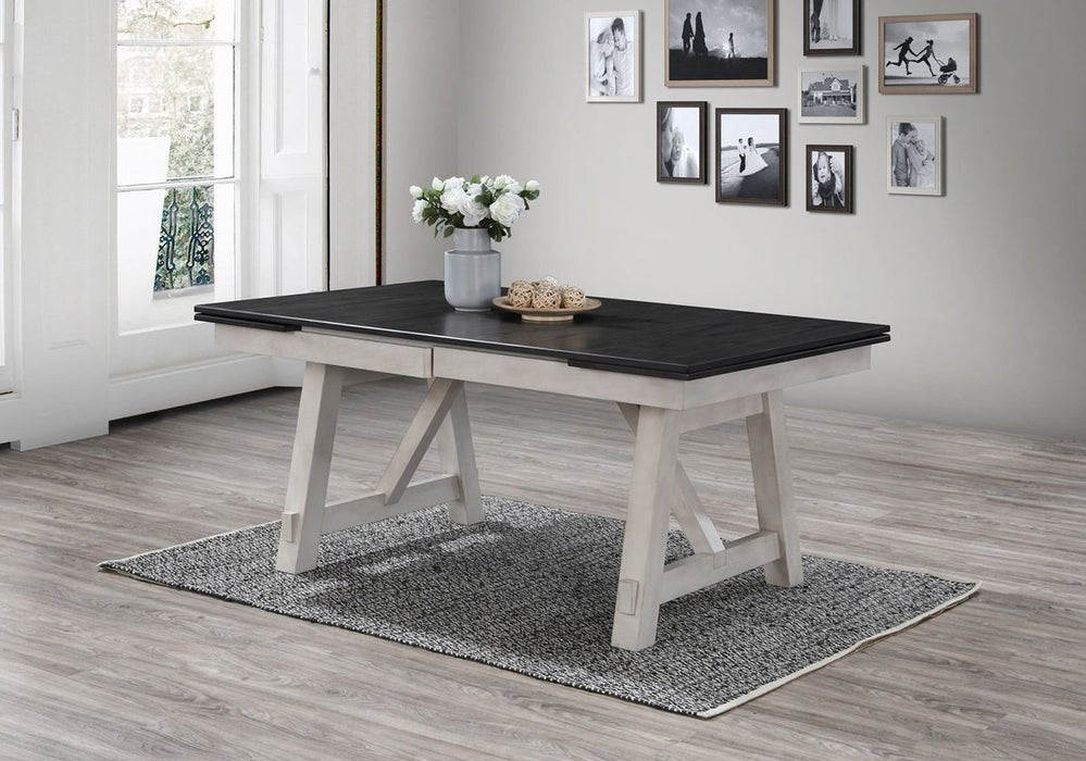 Crown Mark Maribelle Rectangular Dining Table in Chalk/Grey