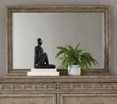 Liberty Furniture Town & Country Landscape Mirror in Dusty Taupe