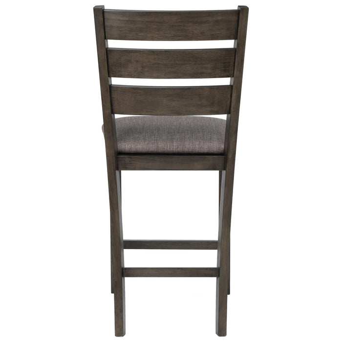 Crown Mark Bardstown Counter Height Chair (Set of 2) in Gray