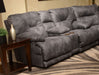 Catnapper Voyager Lay Flat Reclining Console Loveseat in Slate image