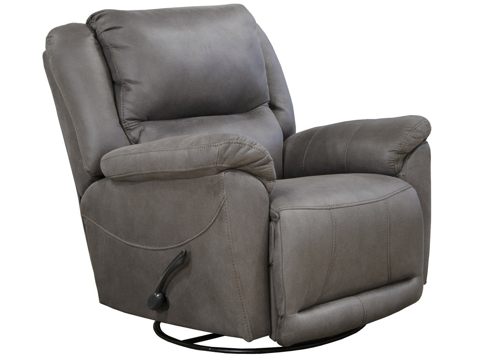 Catnapper Furniture Cole Chaise Swivel Glider Recliner in Charcoal image
