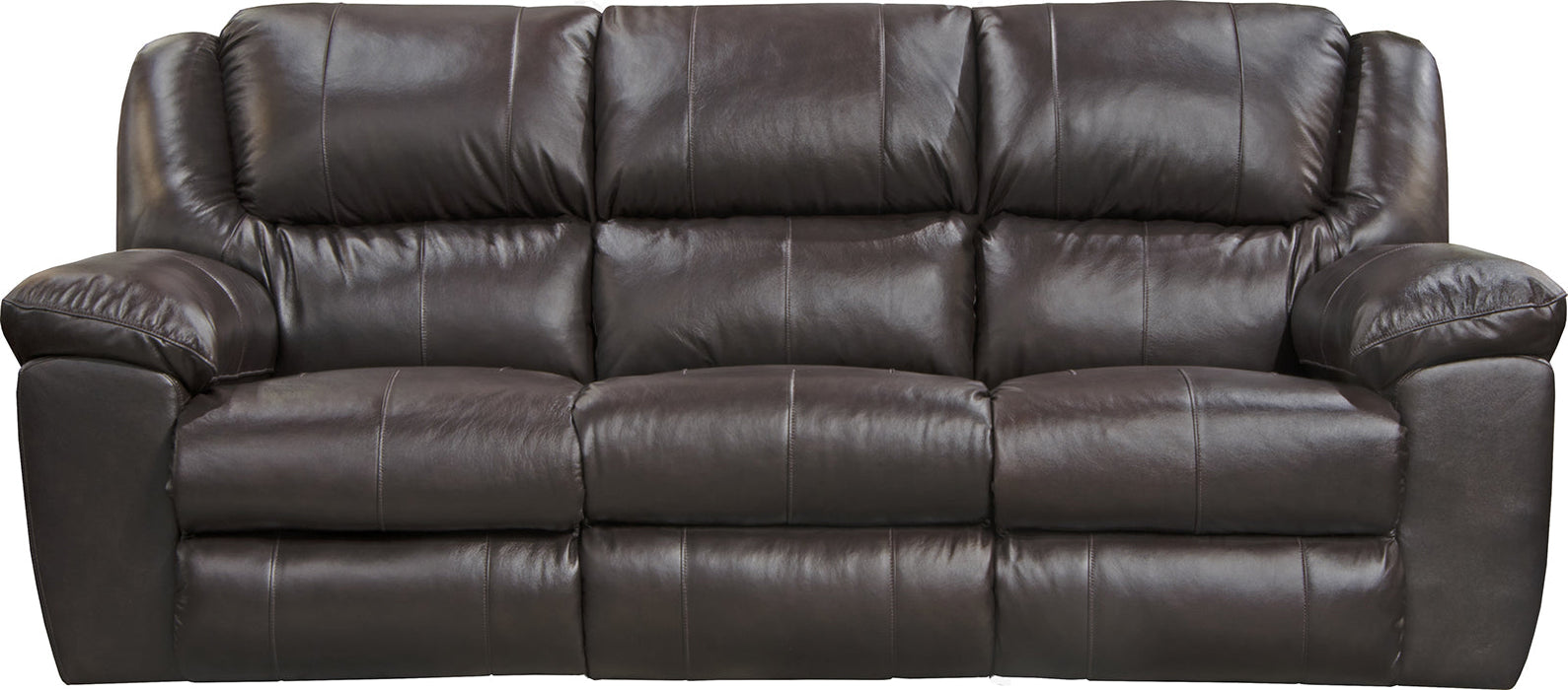 Catnapper Furniture Transformer II Ultimate Sofa with 3 Recliners and Drop Down Table in Chocolate image