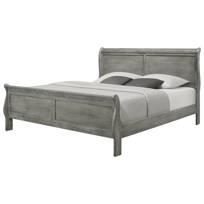 Crown Mark Louis Philip Twin Sleigh Bed in Grey image