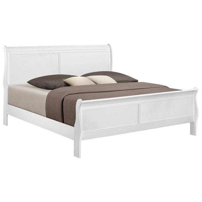 Crown Mark Louis Philip Queen Sleigh Bed in White image