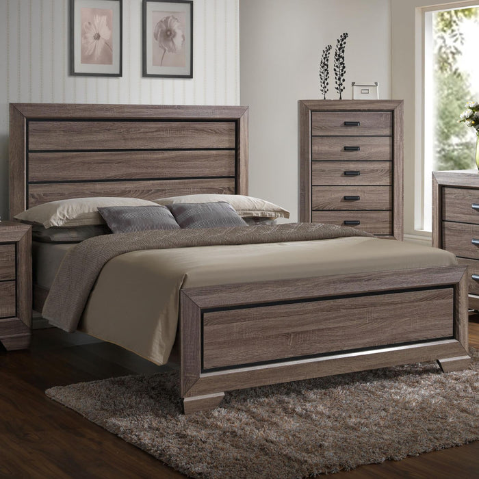 Crown Mark Farrow Full Panel Bed in Brown image