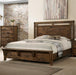 Crown Mark Furniture Curtis King Panel Bed in Rustic image
