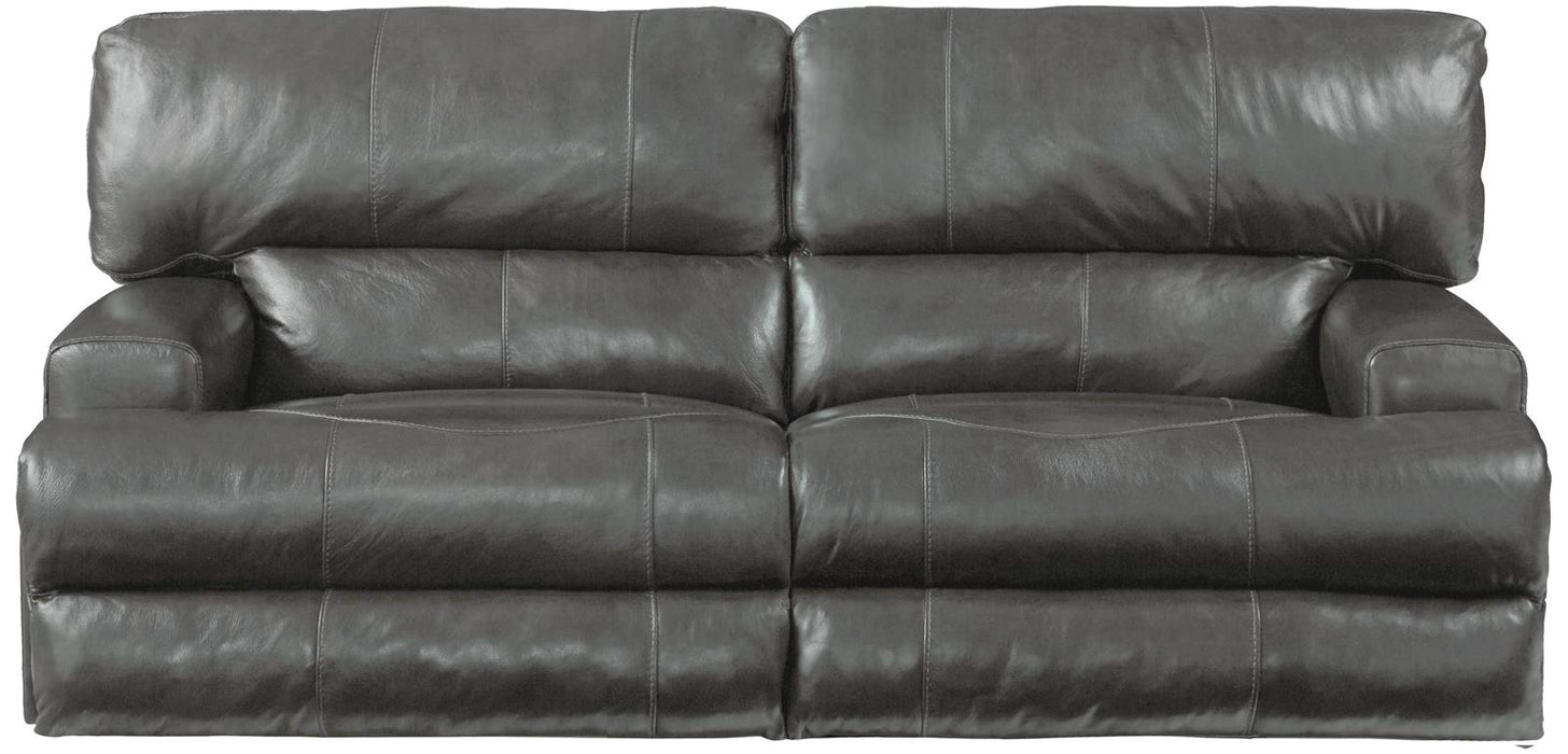 Catnapper Wembley Power Headrest Lay Flat Reclining Sofa in Steel image